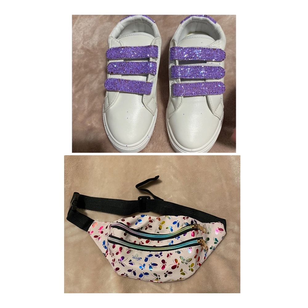 Toddler shoes and fanny pack